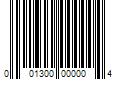 Barcode Image for UPC code 001300000004