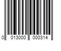 Barcode Image for UPC code 0013000000314