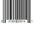 Barcode Image for UPC code 001300000141