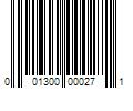 Barcode Image for UPC code 001300000271