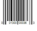 Barcode Image for UPC code 001300000363