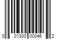 Barcode Image for UPC code 001300000462