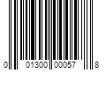 Barcode Image for UPC code 001300000578