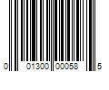 Barcode Image for UPC code 001300000585