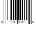 Barcode Image for UPC code 001300000615