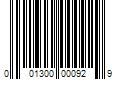 Barcode Image for UPC code 001300000929