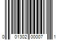 Barcode Image for UPC code 001302000071