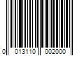 Barcode Image for UPC code 0013110002000