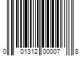 Barcode Image for UPC code 001312000078