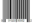 Barcode Image for UPC code 001320000022