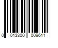 Barcode Image for UPC code 0013300009611