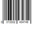 Barcode Image for UPC code 0013302434749