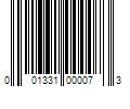 Barcode Image for UPC code 001331000073