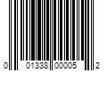 Barcode Image for UPC code 001338000052