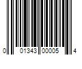 Barcode Image for UPC code 001343000054