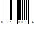 Barcode Image for UPC code 001345000076