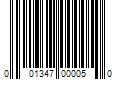 Barcode Image for UPC code 001347000050