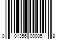 Barcode Image for UPC code 001356000058