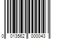 Barcode Image for UPC code 0013562000043