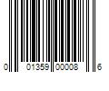 Barcode Image for UPC code 001359000086