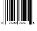 Barcode Image for UPC code 001360000075