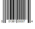 Barcode Image for UPC code 001361000074