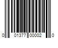 Barcode Image for UPC code 001377000020