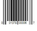 Barcode Image for UPC code 001378000067