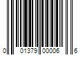 Barcode Image for UPC code 001379000066