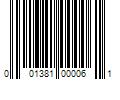 Barcode Image for UPC code 001381000061