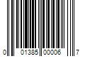 Barcode Image for UPC code 001385000067