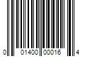 Barcode Image for UPC code 001400000164