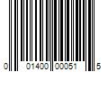 Barcode Image for UPC code 001400000515