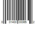 Barcode Image for UPC code 001400000652