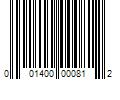 Barcode Image for UPC code 001400000812