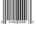 Barcode Image for UPC code 001402000063