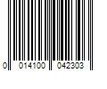 Barcode Image for UPC code 0014100042303. Product Name: 