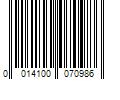 Barcode Image for UPC code 0014100070986