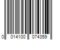 Barcode Image for UPC code 0014100074359