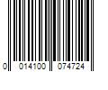 Barcode Image for UPC code 0014100074724