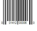 Barcode Image for UPC code 001412000060