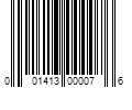 Barcode Image for UPC code 001413000076