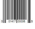 Barcode Image for UPC code 001417000065