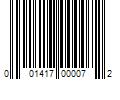 Barcode Image for UPC code 001417000072