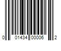 Barcode Image for UPC code 001434000062