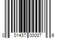 Barcode Image for UPC code 001437000076