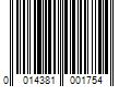 Barcode Image for UPC code 0014381001754