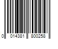 Barcode Image for UPC code 0014381800258