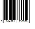 Barcode Image for UPC code 0014381830026