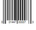 Barcode Image for UPC code 001447000073